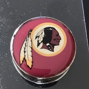 NFL Washington REDSKINS Surgical Steel Spool Plug Body Jewelry 7/8” Inch New - Picture 1 of 3