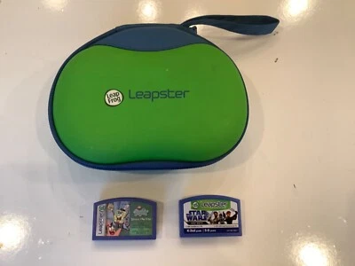 Leapfrog, Leapster Star Wars jedi Math+ SpongeBob Game Cartridges + Travel Case - Image 1 of 4