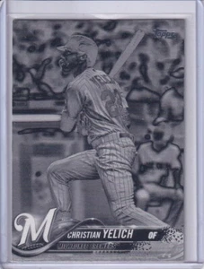 Negativo en blanco y negro 2018 Topps Update #US248 Christian Yelich Milwaukee - Imagen 1 de 2