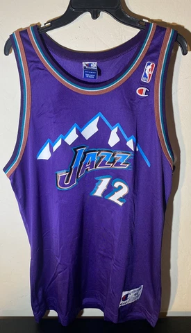 John Stockton #12 Utah Jazz NBA Champion Jersey Size 44 Cover