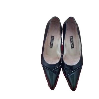 Escada Womens Leather Classic Pump Dark Green Color  Made in Italy SZ 6 - Image 1 of 4