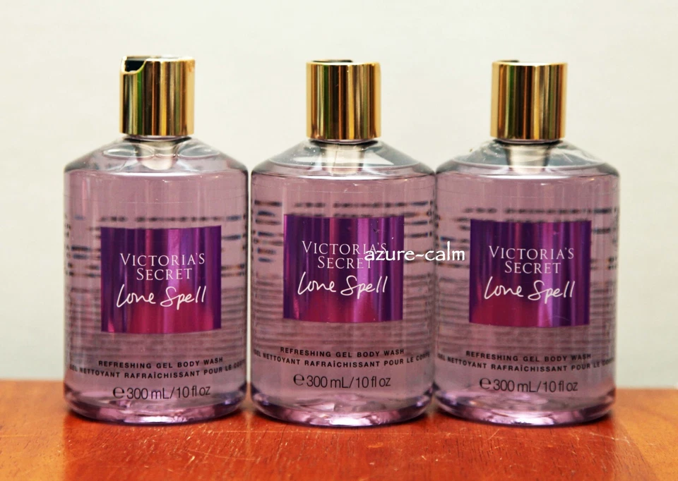 Victoria's Secret LOVE SPELL 10 OZ Refrescante Jabón Corporal Ducha x 3 Foto 1 de 1