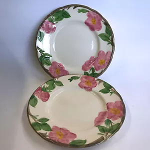 Vintage Franciscan Desert Rose 2 Salatteller Made in England großes Logo - Bild 1 von 2
