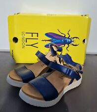 Fly London Ladies WINK196FLY Blue Mousse Leather Sandals UK 5 EU 38