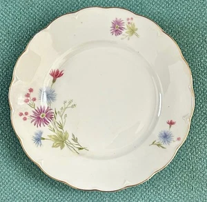 DURKEN China Italy Floral Porcelain Chop Plate 11 3/8”Gold Trim EUC - Picture 1 of 3