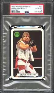 Shawn Michaels ROOKIE 1993 WWF Quartetts Series 6 RARE GERMAN CARD PSA 10 POP 1 - Picture 1 of 2