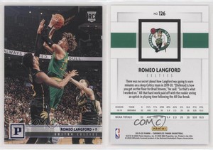 2019-20 Panini Chronicles Panini Blue /99 Romeo Langford #126 Rookie RC