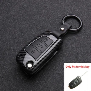 Funda con llave de carbono para Audi A3 A4 A5 C5 C6 B6 B7 B8 C6 Q3 Q7 - Imagen 1 de 6