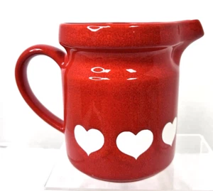 Vtg Waechtersbach West Germany White LG HEART 5 inch Tall Jug Pitcher - Picture 1 of 6