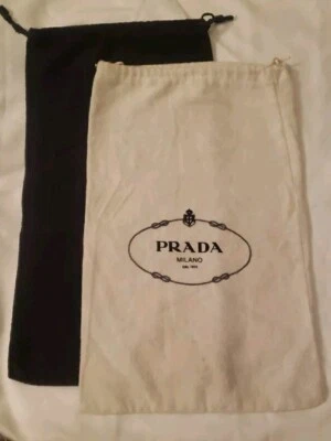 2 bolsas antipolvo Prada Milano pequeñas aproximadamente 8x14 cierre con cordón Foto 1 de 4