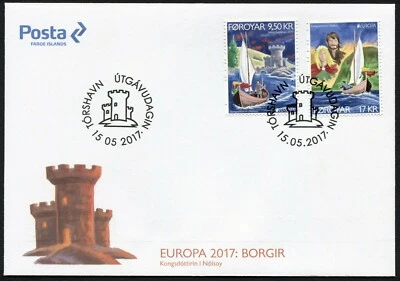 Faroe FDC 2017.05.15. Europa Cept 2017 Castles  - Series - Image 1 of 3