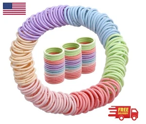200PCS Elastic Hair Ties, No Crease Ponytail Holders for Kids, Girls & Toddlers. - Picture 1 of 10