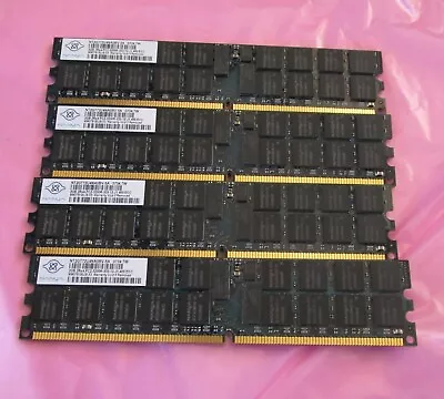 Lot of 4 Nanya 2GB EA NT2GT72U4NA0BV-5A DELL 2Rx4 PC2-3200 SERVER MEMORY - Image 1 of 4