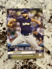 2019 TOPPS NOW POST SEASON CARD MILWAUKEE BREWERS GIO GONZALEZ ONLY 119 #PS-117