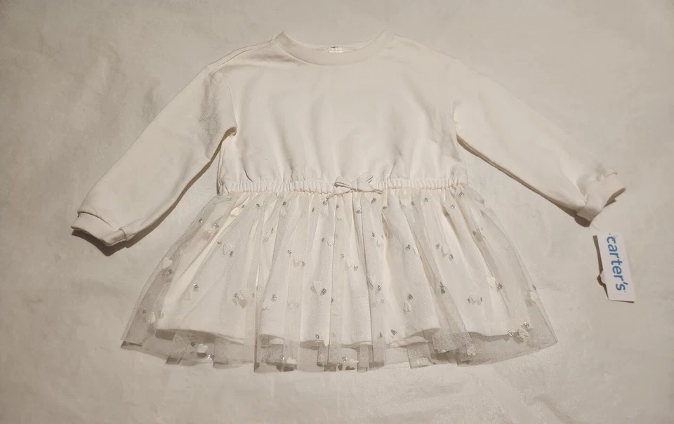 NWT Carter's Sweatshirt Tutu Dress Toddler Girl - Image 1 of 1