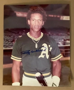 Rickey Henderson handsigniertes 8x10 signed Foto Oakland A’s kompletter Name - Bild 1 von 5