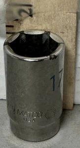Matco 3/8" DRIVE 17MM METRIC 6 POINT MID-LENGTH CHROME SOCKET B117M6 or BI17M6 - Imagen 1 de 4