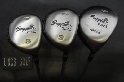 Set of 3 Forgan Sapphire ALT Driver, 3+5 Woods Regular Graphite Shafts - Image 1 of 4
