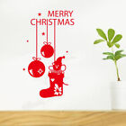 2 Pcs Christmas Sticker Wall Xmas Holiday Decorations Decals