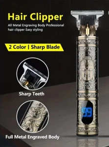 Electric Hair Beard Trimmer Shaver Men’s USB Rechargeable Metal Body Free UK Pos - Picture 1 of 1