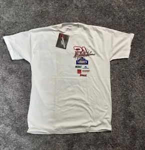 Neu mit Etikett Nascar Lowe’s Mike Skinner weißes Shirt hergestellt in den USA Größe L - Bild 1 von 6