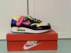 Nike Air Max 1 Años 90 Deportes Acuáticos Negro Blanco Rosa Voltio Talla 10 Zoom 95 97 270 720 - Imagen 1 de 7