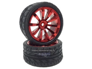 Paire De Roues Routier Complet De Utilisez 1/10 Roues Chrome Scorpion HIMOTO - Photo 1/1