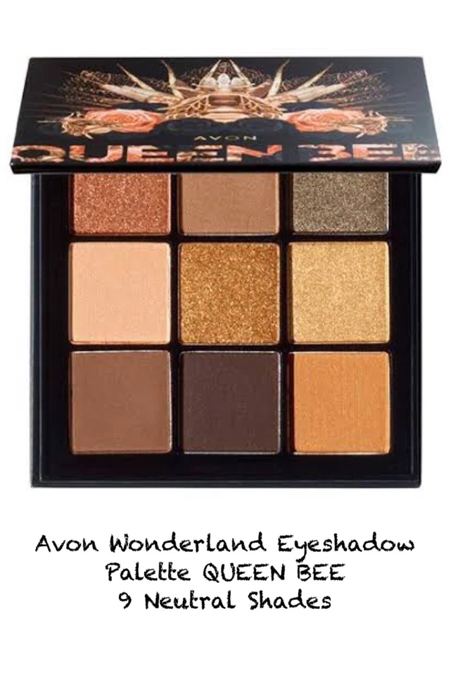 AVON  Wonderland Eyeshadow Palette QUEEN BEE 9 Neutral Shades - Image 1 of 1