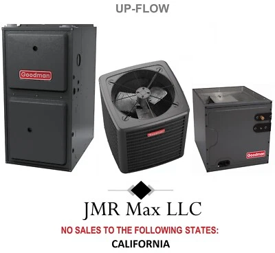 Horno de gas de flujo ascendente R32 y sistema de aire acondicionado 97 % 60 k BTU 1,5 toneladas 15,2 SEER2 (GAC-3640) Foto 1 de 4