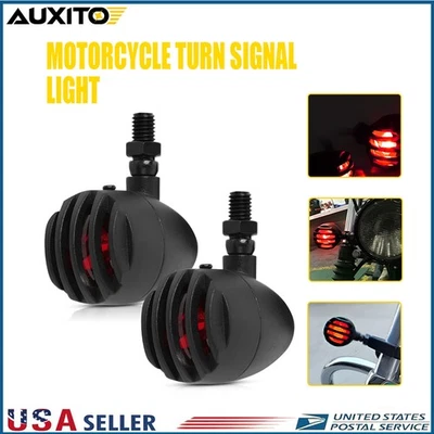 For Yamaha V Star 250 650 950 Durable Motorcycle LED Turn Signals Lights Black — 第 1/4 张图片