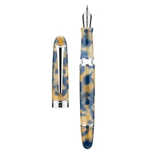 High Capacity Brown Marble Fountain Pen Smooth Writing Ergonomic Design - Picture 1 of 8