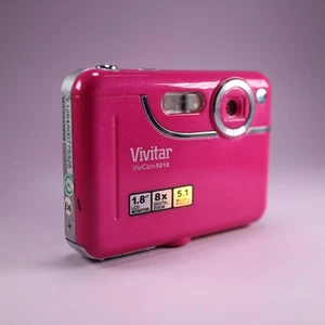 Vivitar Digital Camera Vivicam 5018 5.1MP Pink Tested - Picture 1 of 9