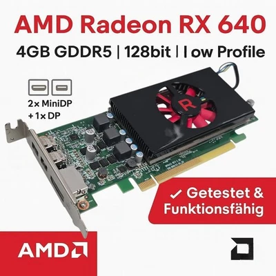 AMD Radeon Rx 640 – 4GB GDDR5 – 128bit– Low Profile – Scheda Grafica - Immagine 1 di 3