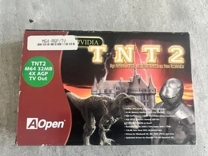 Tarjeta de video vintage AOpen NVIDIA Riva TNT2 M64 32MB SDR PCI TNT2M6432SPCI M64-PCI - Imagen 1 de 6