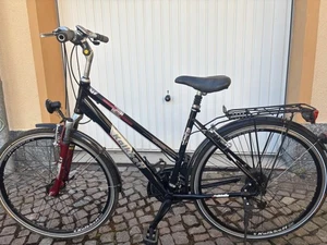 damenfahrrad 26 zoll Kalkhoff Voyager Fitness schwarz wenig gefahren - Bild 1 von 3