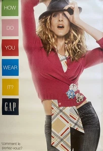 SARAH JESSICA PARKER ORIG 2000'S FRENCH GAP ADVERTISING POSTER 68" X 47" D/S - Picture 1 of 1