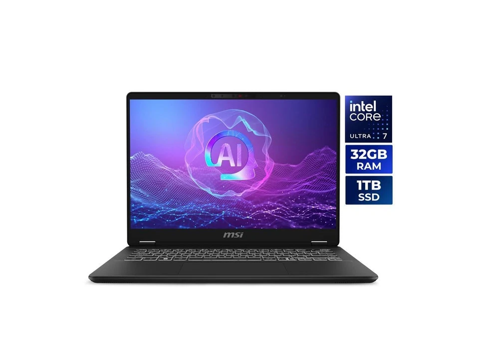 Msi Prestige14AI EvoC2VMG-032US Nb Msi 14" Ultra 7 258v 32g 1tb