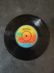 Joe Cocker & Jennifer Warnes - Up Where We Belong 7" Single 1982 Island WIP6830 - Picture 1 of 4