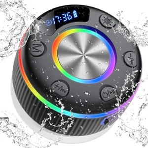 Bluetooth Shower Speaker, IP7 Waterproof Portable Bluetooth 5.3 Speakers with... - Bild 1 von 7