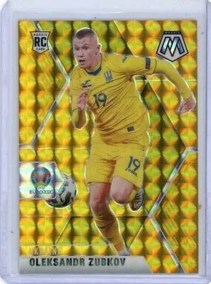 Oleksandr Zubkov 2021 Panini Mosaic UEFA Euro Gold Prizm /10 #189 Rookie RC - Image 1 of 2
