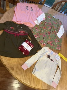 5 pezzi vestiti bambina GYMBOREE taglia 4T outfit vestito + top + leggings NUOVI + etichette - Foto 1 di 23