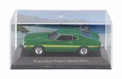MODELLINO AUTO STATICO DEAGOSTINI FORD GRAN TORINO SPORT COUPE 1972 VETRINA 1/43 - Immagine 1 di 4