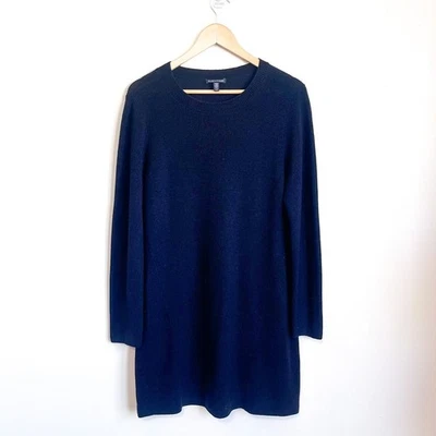 Vestido recto tejido lana merino Eileen Fisher talla M negro minimalista tranquilo lujo Foto 1 de 4