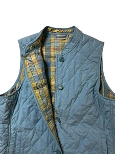 Gilet trapuntato LL Bean donna M Reg OAJP3 Barn Chore blu Madris outdoor - Foto 1 di 8