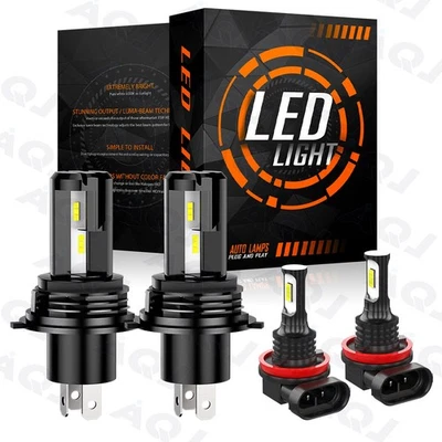 for Toyota Hiace 2006-2023 4x 6000K LED Headlight Hi/Lo Beam+Fog Light Bulbs Kit - Image 1 of 4