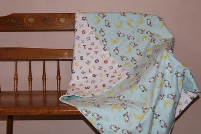 Sheep Flannel baby blanket - Image 1 of 2