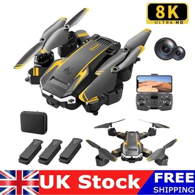 8K HD Drone Dual Camera WIFI FPV Foldable Selfie RC Quadcopter+3 Batteries 2025 - Image 1 of 4