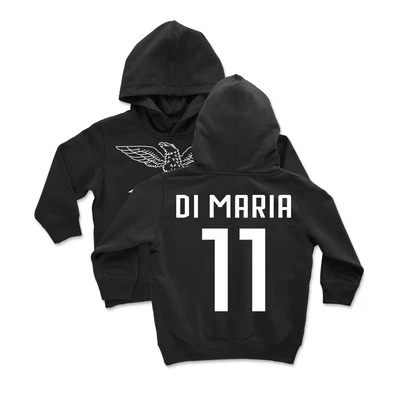 Sudadera con capucha estilo camiseta de fútbol inspirada en Di Maria Benfica para niños pequeños Foto 1 de 2