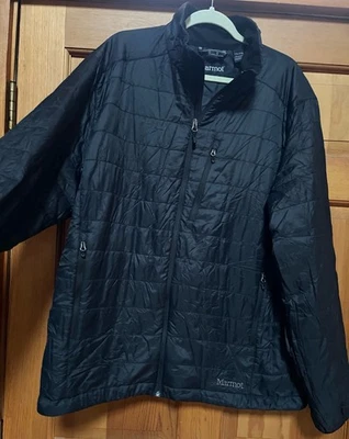 Marmot Mens Calen Lightweight Puffer Jacket XXL Black Primaloft Quilted Packable - Image 1 of 4