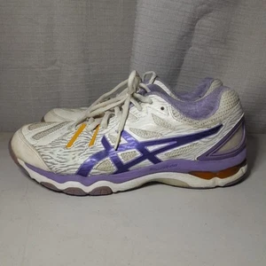 ASICS Gel-Netburner Super 6 Womens White Purple Shoes Sneakers Size US 9.5 - Picture 1 of 6